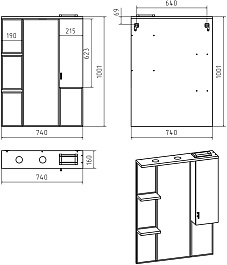 Misty Мебель для ванной Дива 75 R белая – фотография-11